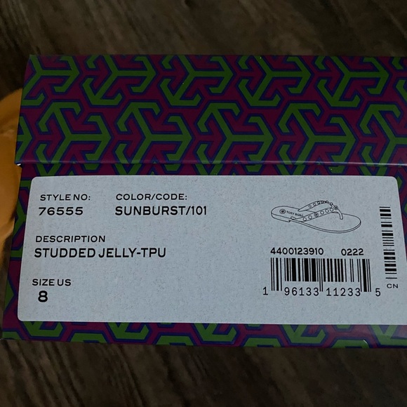 Tory Burch Studded Flip Flop Thongs Size 8 - Picture 5 of 6